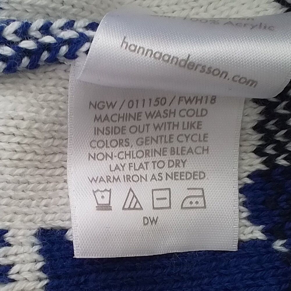 Hannah Andersson Are You Yeti Beanie Knit Hat Youth size 12 Blue - Picture 6 of 6